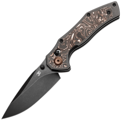 Kansept Apollo Blackwash CPM S35VN Blackwash Titanium, Copper CF Crossbar lock K2107V3 - KNIFESTOCK