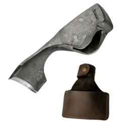 Beavercraft Hand-Forged (Bowl) Carving Adze Head with Leather Sheath AX2_Head - KNIFESTOCK