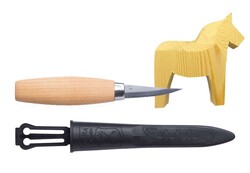 Morakniv Kit de Sculpture sur Bois - Couteau de Sculpture et Cheval en Bois 12670 - KNIFESTOCK