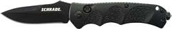 Schrade Black Tanto 4116 Oțel, Blocare cu Buton, Siguranță pe Spatele Mânerului - KNIFESTOCK