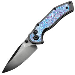 Kansept Apollo Mirror DLC CPM S35VN Blackwash Titanium, Timascus Crossbar lock K2107V5 - KNIFESTOCK