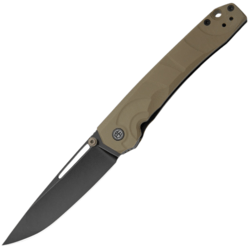 Petrified Fish PFP11 Ripple 14C28N PVD Stonewashed Khaki G10 PFP11KADW - KNIFESTOCK