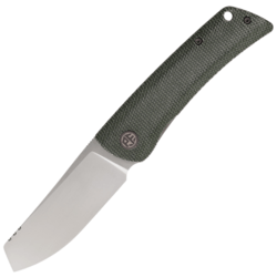 Petrified Fish PFE05 Flavorist Satin K110 Green Micarta PFE05GRMP - KNIFESTOCK