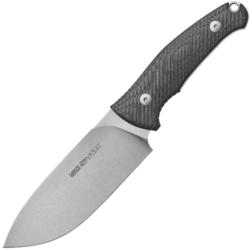 Viper RANGER Drop Point Stonewash N690Co, Black SureTouch G10, Leather sheath VT4054GG - KNIFESTOCK