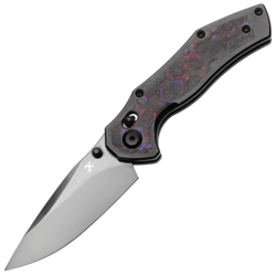 Kansept Apollo Mirror DLC CPM S35VN Blackwash Titanium, Purple Fatcarbon Crossbar lock K2107V4 - KNIFESTOCK