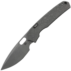 Vosteed Psyop Elmax Acid Etched & Stonewashed,Dim Gray Titanium - KNIFESTOCK