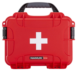 Nanuk 904 Case 904 empty – w/First Aid Logo - Red 904S-000RD-PA0-FSA01 - KNIFESTOCK