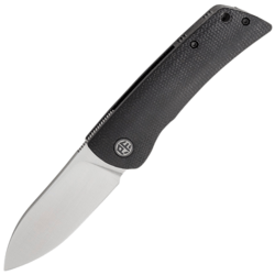 Petrified Fish PFE05S Flavorist Satin K110 Black Micarta PFE05SDMS - KNIFESTOCK