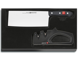 Set WUSTHOF GOURMET 2 pezzi, coltello da cucina cinese + affilacoltelli - KNIFESTOCK