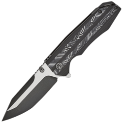 Petrified Fish PFP08 Mocado Black Stonewash K110 White Gmascus & Black G10 PFP08 - KNIFESTOCK