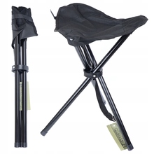 Mil-Tec ČERNÁ 3-NOHÁ SKLÁDACÍ STOLIČKA 14450002 - KNIFESTOCK