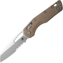 Microtech MSI® S/E Fluted G-10 Tan Stonewash Partial Serrated 210-11FLGTTA - KNIFESTOCK
