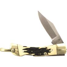 Schrade Uncle Henry 2 3/8" Smokey Lockback Mâner Staglon. Oțel 7Cr17MoV. - KNIFESTOCK