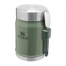 Stanley Termoska na jedlo s lyžičkou/vidličkou The Legendary Classic Food Jar 400ml Hammertone Green - KNIFESTOCK