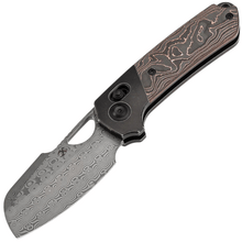 Kansept Nahual Damascus,Blackwash Ti, Copper CF K2125V3 - KNIFESTOCK