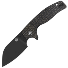 QSP Knife Chefmaster Pocket knife Blade:14C28N, dark coating, brown micarta, Linerlock QS163-C2 - KNIFESTOCK