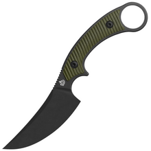 QPS Viper 10Cr15MoV, schwarzer Stonewash, Griff: OD Grün G10 QS166-B2 - KNIFESTOCK