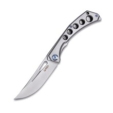 KUBEY Ishtar Couteau Pliant à Verrouillage Frame Gris Manche en Titane KU170C - KNIFESTOCK