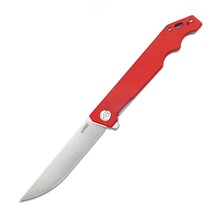 KUBEY Pylades Liner Lock Flipper Folding Knife, AUS-10 Blade, Red G-10 Handle KU253F - KNIFESTOCK