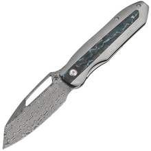 Kansept Thunderhead Damascus,Stonewashed Ti with Artic Storm CF K1106A5 - KNIFESTOCK