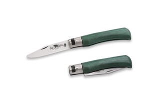 OLD BEAR® YOUNG STAINLESS STEEL, GREEN LAMINATED HANDLE S 9357/17_MVK - KNIFESTOCK