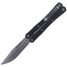 BLACK FOX Balisong, Lame 440 Satinée, Manches G10, BF-501 - KNIFESTOCK
