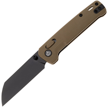 QPS Penguin Glyde 14C28N, nero, Manico: Khaki FRN QS130GL-C2 - KNIFESTOCK