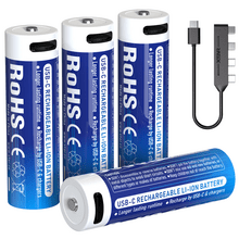 Xtar AA 1.5V USB-C LR 3000mAh-4pcs AA 1.5V USB-C 3000mAh batteries - KNIFESTOCK