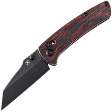 KANSEPT Main Street Black Stonewashed 154CM 0.126''3.2mm Black and red G-Mascus T1015V5 - KNIFESTOCK