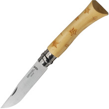Opinel VRI N°07 Inox Nature Motív Csillagok 254235 - KNIFESTOCK