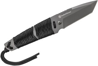 Smith and Wesson Tanto Vast Mes, Paracord Omwikkeld Handvat, Nylonvezel Schede - KNIFESTOCK