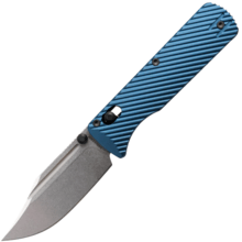 Vosteed Vombat M390 Stonewash Aluminum Steel Blue A4108 - KNIFESTOCK