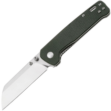 QPS Penguin V2 D2, finitura a 2 toni stonewash - satinata, Manico: Micarta verde QS130V - KNIFESTOCK