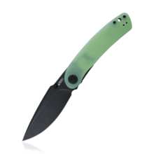 KUBEY Momentum Sherif Manganas Design Liner Lock Front Flipper Couteau Pliant Manche Jade G10 KU344C - KNIFESTOCK