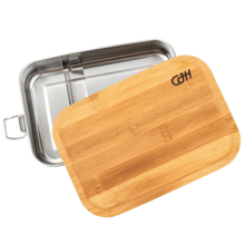 CJH Edelstahl Lunch Box M, Bambus-Deckel ART000068 - KNIFESTOCK