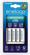 Panasonic Eneloop Oplader BQ-CC17 + 4 x R6/AA Eneloop 2000mAh BK-3MCCEK-KJ17MCC40E - KNIFESTOCK