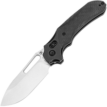 Kansept knives Quasar Stonewashed CPM 20CV Blackwash Titanium, Twill Carbon Fiber K1099V2 - KNIFESTOCK