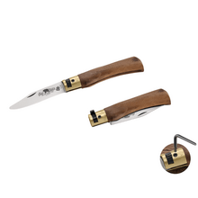 OLD BEAR® S - STAINLESS STEEL, WALNUT HANDLE, ROUNDED TIP BLADE 9357/17_LN - KNIFESTOCK
