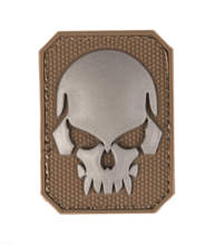 Mil-Tec PATCH 3D SKULL PVC M.KLETT dark coyot SM 16832019 - KNIFESTOCK