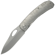WE Knife Inmate Gray Titanium Handle & RaindropsStonewashed CPM 20CV BladeFrame Lock - KNIFESTOCK