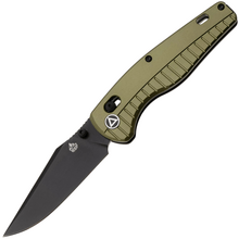 QPS Reptile 14C28N, nero, Manico: alluminio verde OD QS165-B2 - KNIFESTOCK