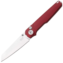 MKM MIURA – CPM Magnacut SW bld - SOLID Red Alu hdl, BUTTON LOCK - REV. S/S CLIP MK MI-ARD - KNIFESTOCK