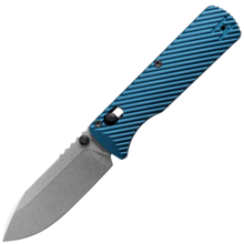 Vosteed Vombat M390 Stonewash Aluminum Steel Blue A4103 - KNIFESTOCK
