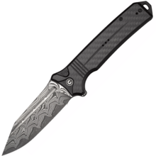 Civivi Neurohaptic CIVIVI Carbon Fiber Overlay On Black G10 HandleDamascus Blad - KNIFESTOCK