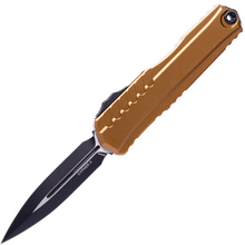 Microtech CYPHER II D/E BLACK STANDARD TAN 1242-1TA - KNIFESTOCK
