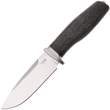Lion Steel Feststehendes Messer M390 Klinge SCHWARZ Burlap, Ti Parierstange, Lederscheide AH BLB - KNIFESTOCK