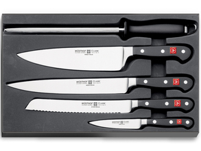 WUSTHOF sada CLASSIC 5ks, kuchyňské nože a ocílka - KNIFESTOCK