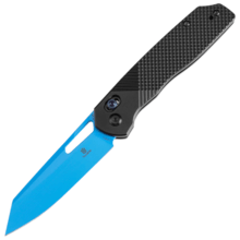 TENABLE KNIVES Shard Blue Coated 14C28N 0.14" / 3.5mm Black Aluminum with diamond pattern T1006V2 - KNIFESTOCK