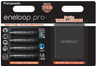 Panasonic Eneloop Pro AA 2500mAh 4st + CASE 3HCDEC4BE - KNIFESTOCK