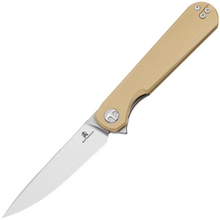 Bestechman FLICK-Satin+ Stonewash-D2-G10-Khaki BMK13C - KNIFESTOCK